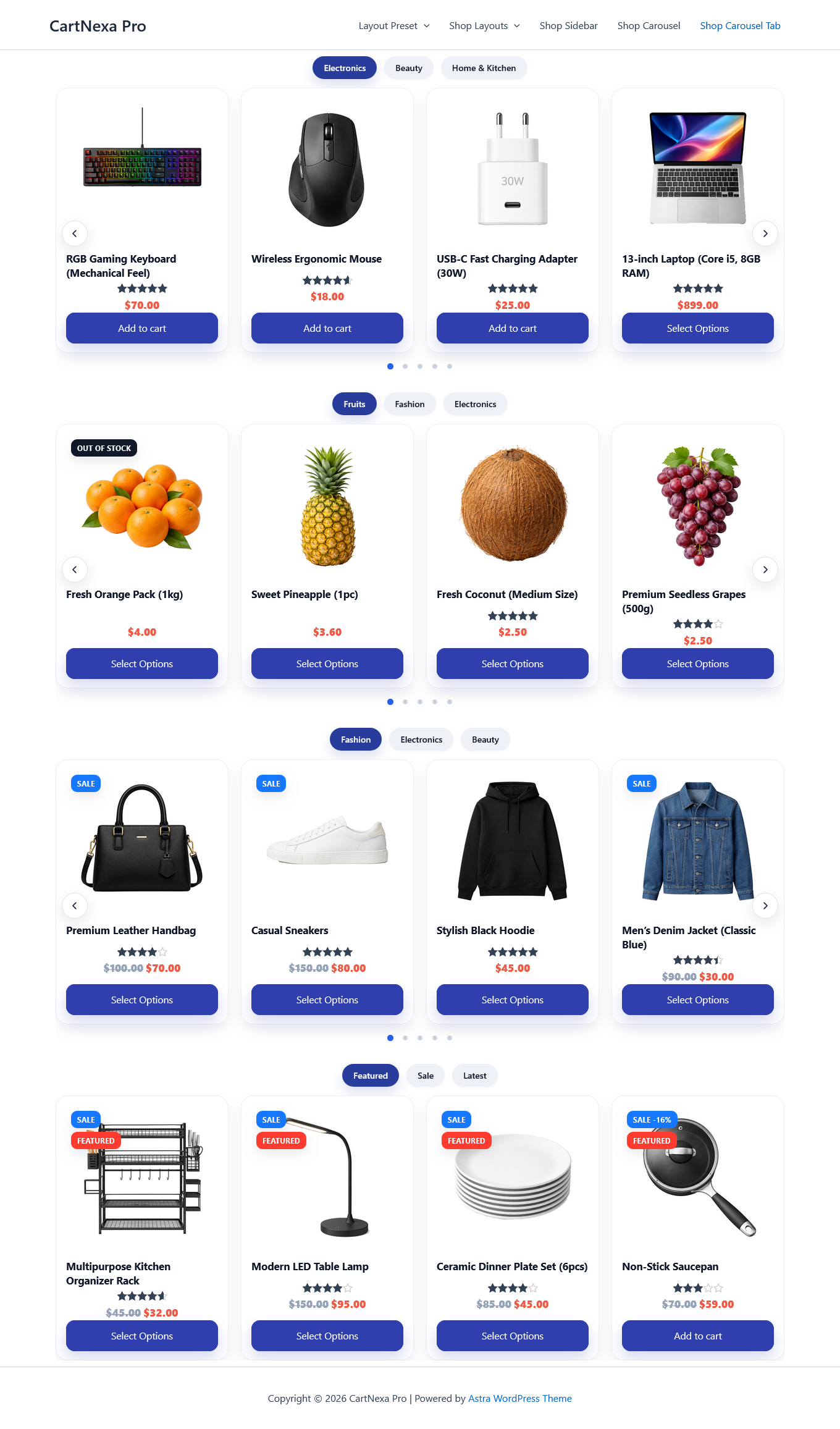 CartNexa Pro Advanced Demo